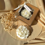 Vela Artesanal em Forma de Peónia com opção de caixa e fragrância - ideal para oferecer