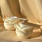 Vela Artesanal em Forma de Rosa com opção de caixa e fragrância