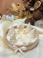 Conjunto Sonho de Natal — Vela Artesanal com Base em Jesmonite com opção de fragrância