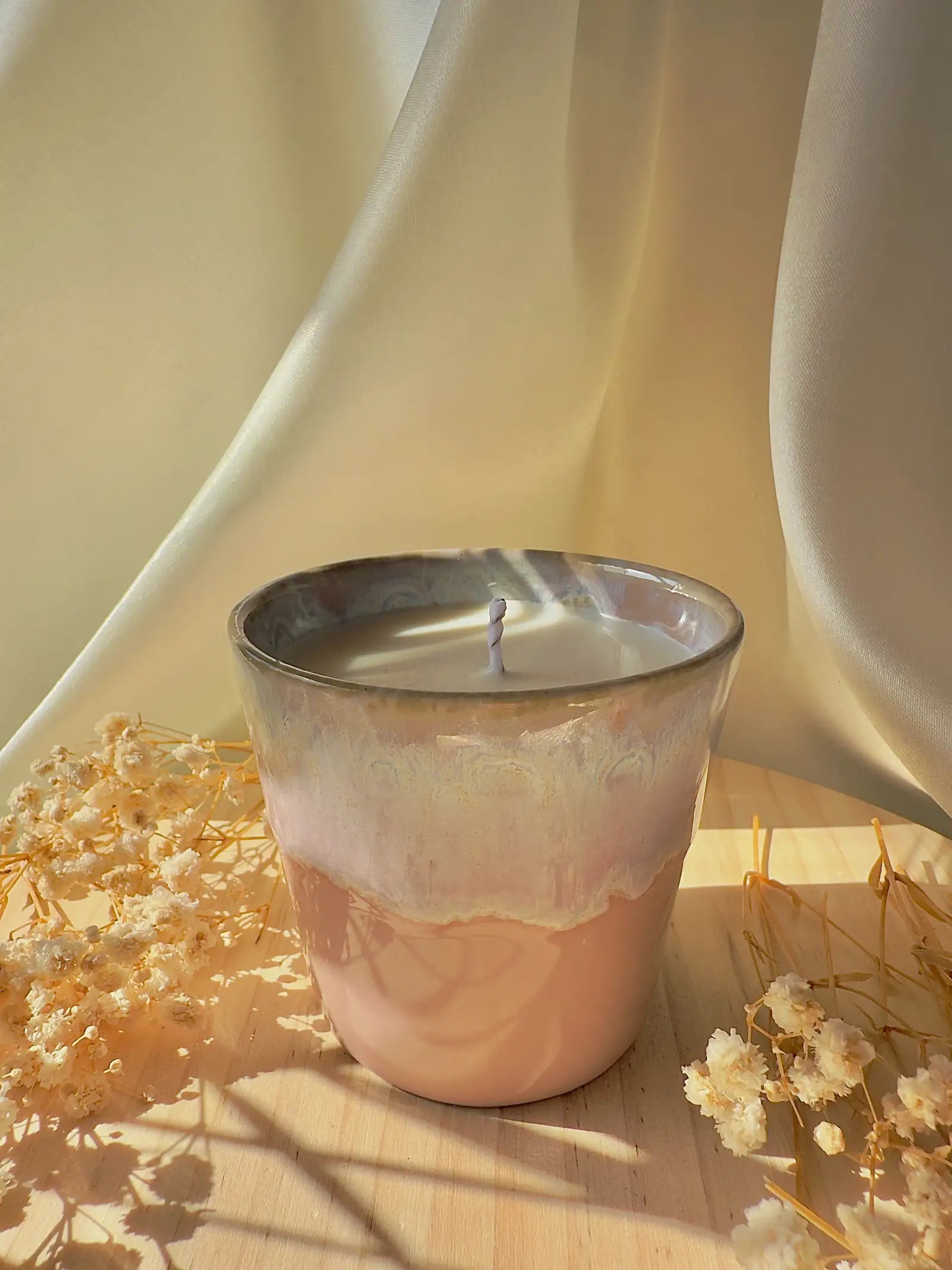 Vela Morganite - Vela aromática em cera de soja