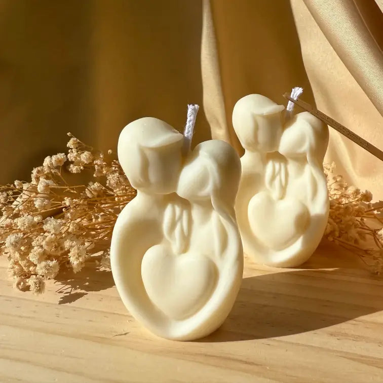 Vela em forma de casal - ideal para momentos românticos