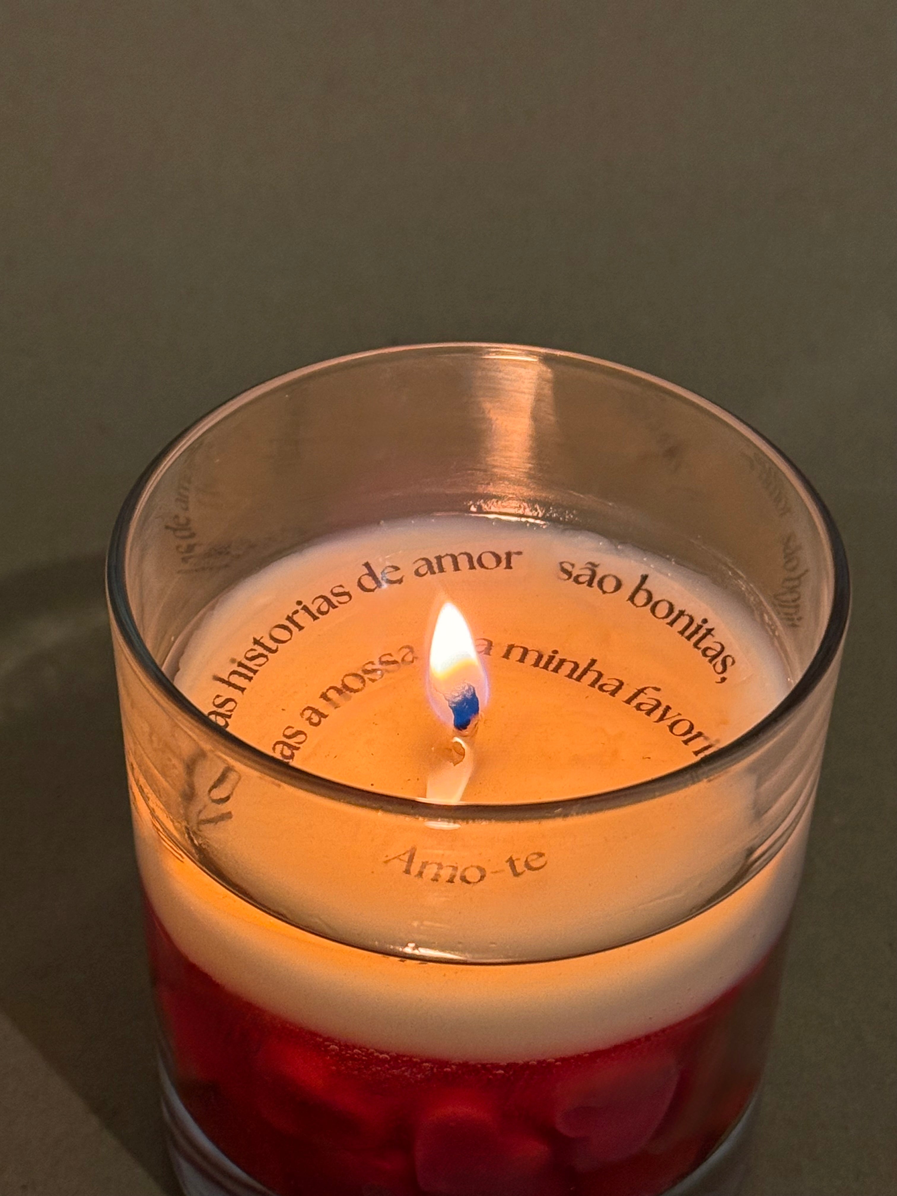 Vela amor Secreto - Mensagem de amor revelada pela chama