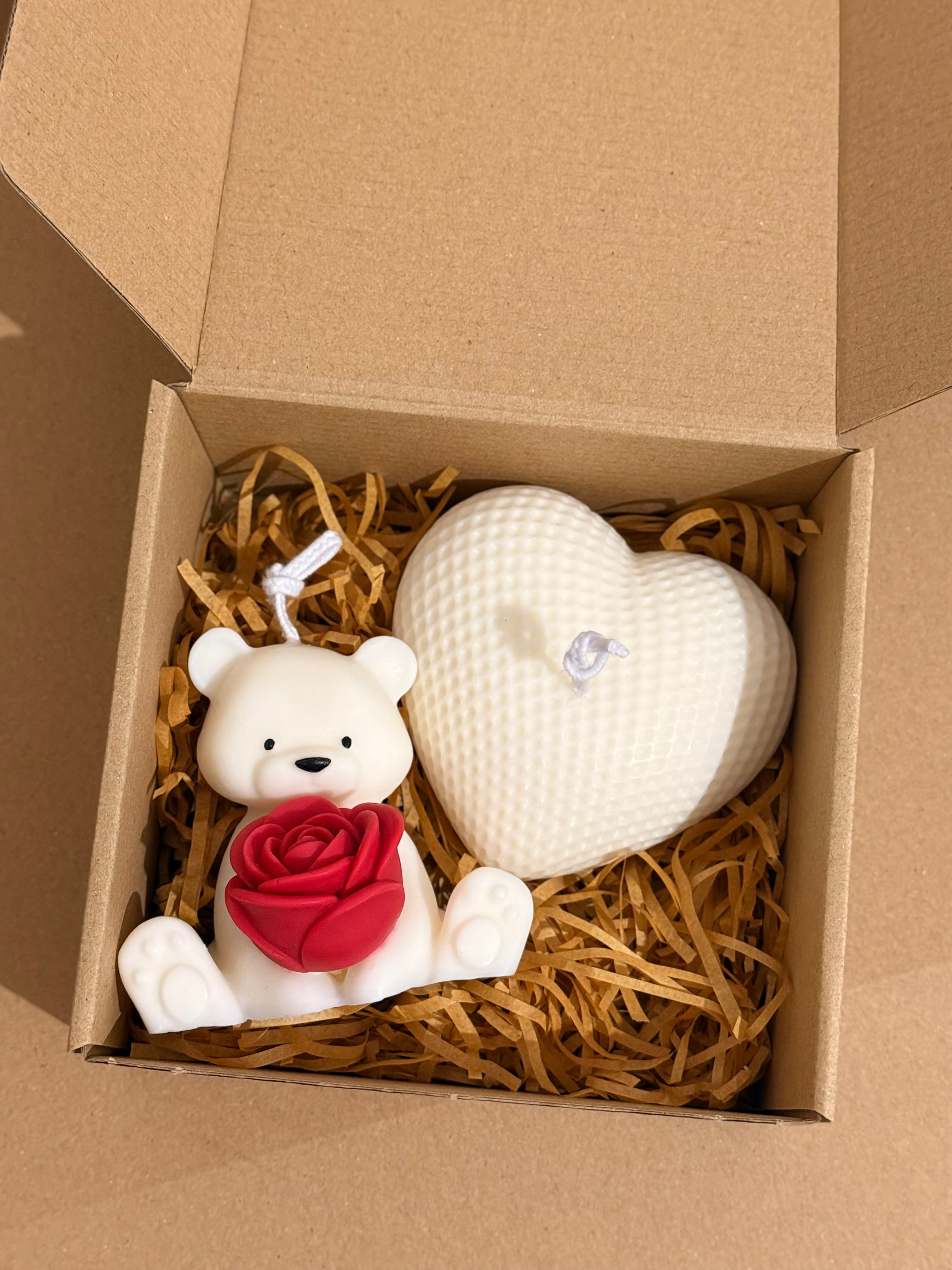 Conjunto Ursinho e coração gigante - oferta perfeita para a sua cara metade