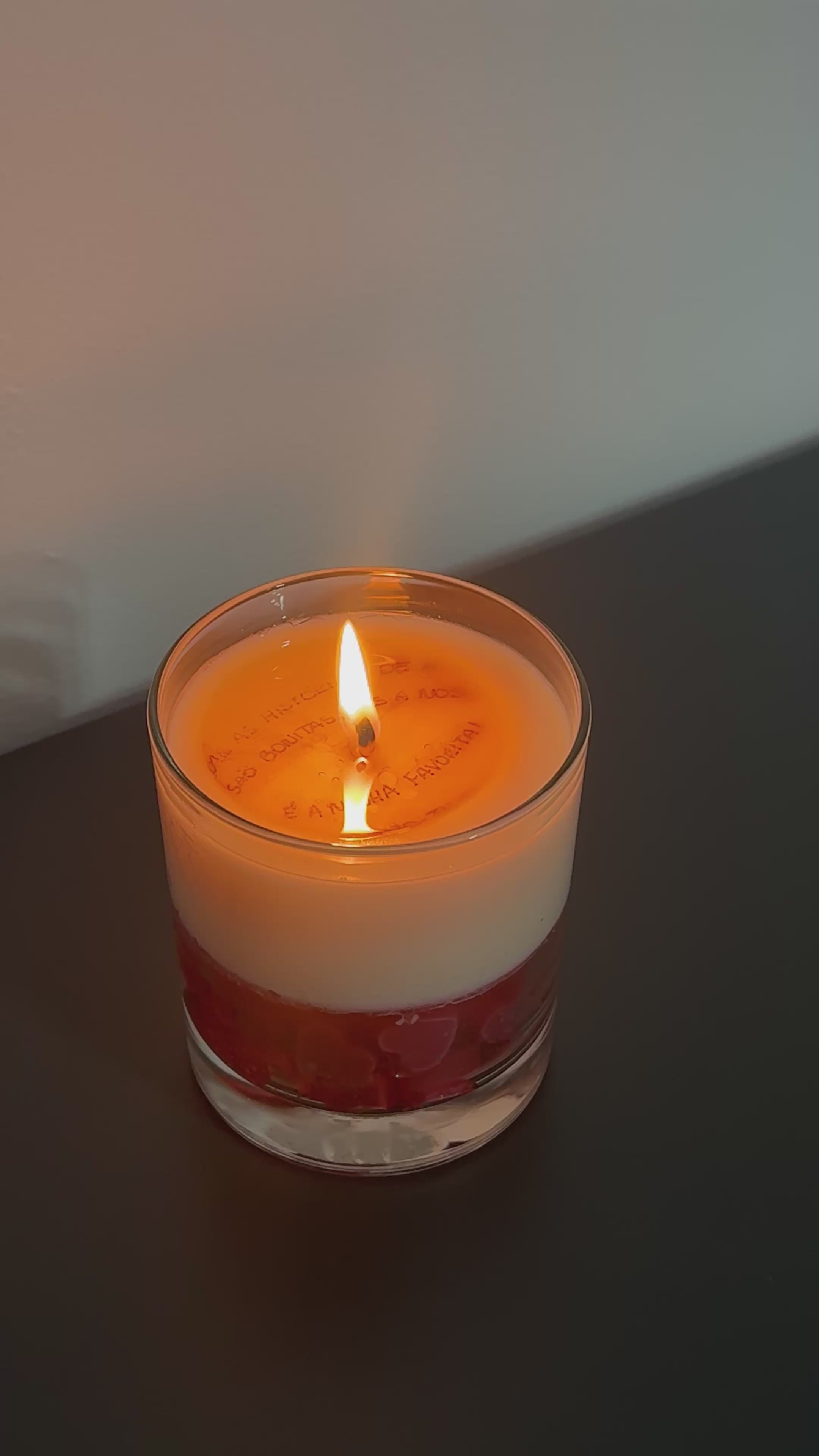 Vela amor Secreto - Mensagem de amor revelada pela chama